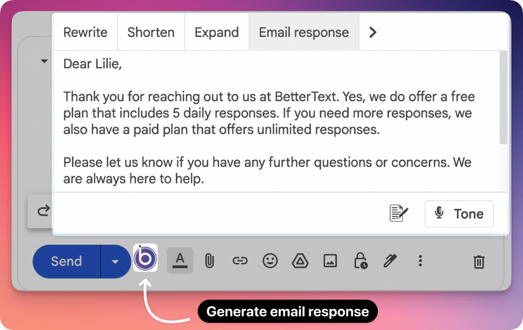 email response